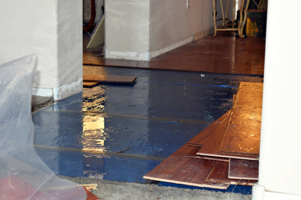 Professional Water Damage Restoration technician working in Matlock, IA